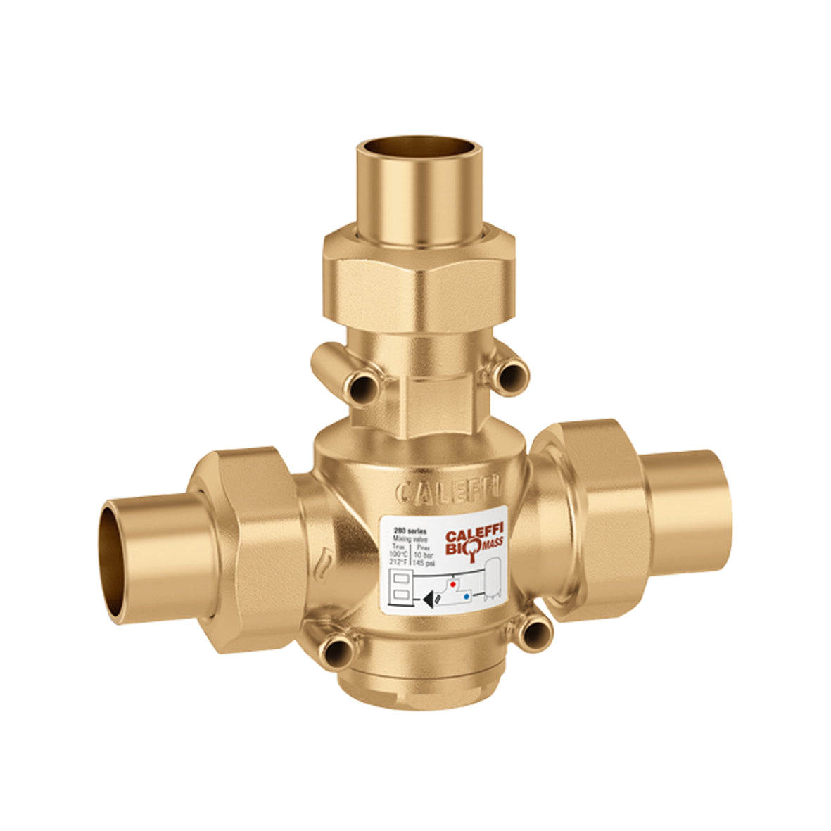Caleffi 280176A ThermoProtec Anticondensing Thermostatic Valve 1-1/4 in. NPT Threaded, 140F Setting