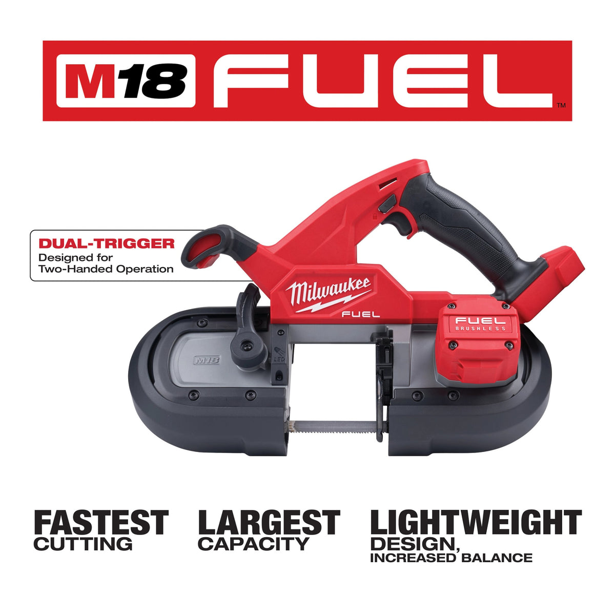 Milwaukee Tools M18 FUEL™ Compact Dual-Trigger Band Saw (Tool-Only)
