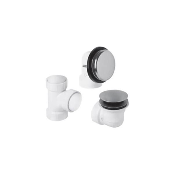 PVC Plumber's Half Kit with EZ Click™ Trim (Designer Face Plate) - Polished Nickel