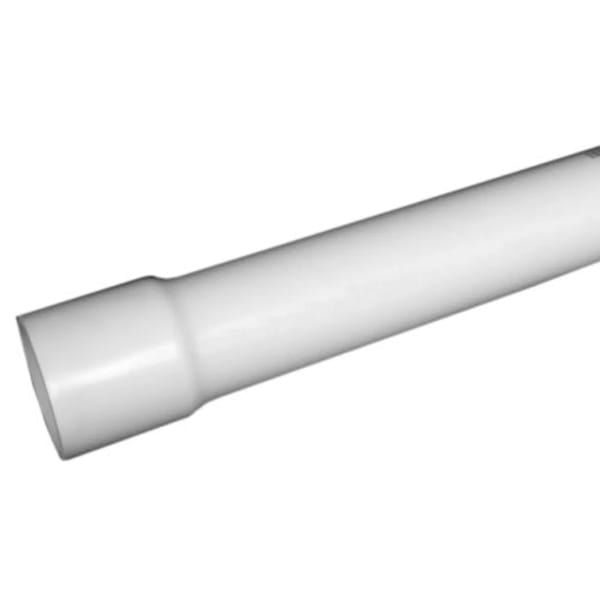6" x 10' PVC Sewer and Drain Pipe ASTM D-3034 Solvent Weld White
