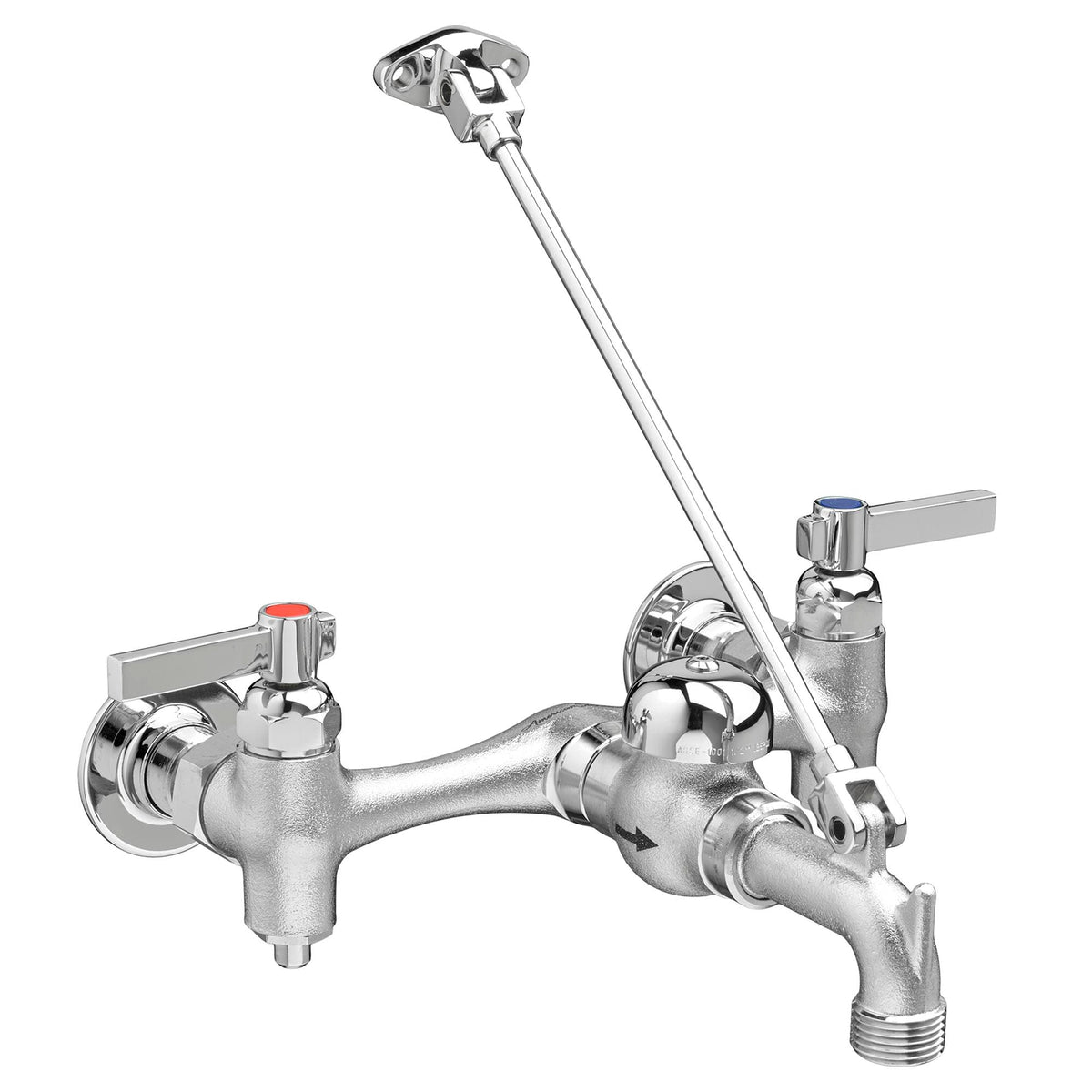 American Standard 8344212.004 Top Brace Wall-Mount Service Sink Faucet with 6-Inch Vacuum Breaker Spout Rough Chrome