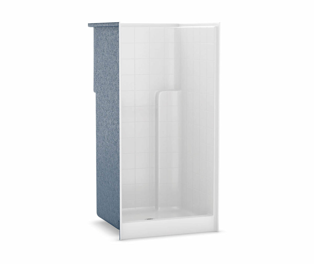 Maax SST36 36 x 36 AcrylX Alcove Center Drain One-Piece Shower in White, No seat