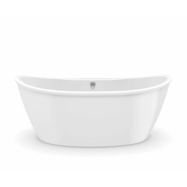 Delsia 6636 AcrylX Freestanding Center Drain Bathtub in White with White Skirt