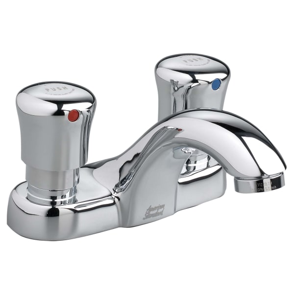 Metering 4-Inch Centerset 2-Handle Faucet 1.0 gpm/3.8 Lpf Chrome