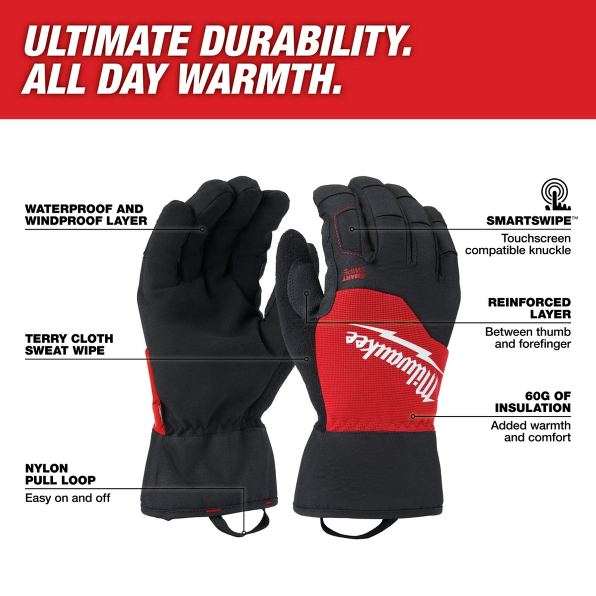 Milwaukee Tools Winter Performance Gloves - XXL