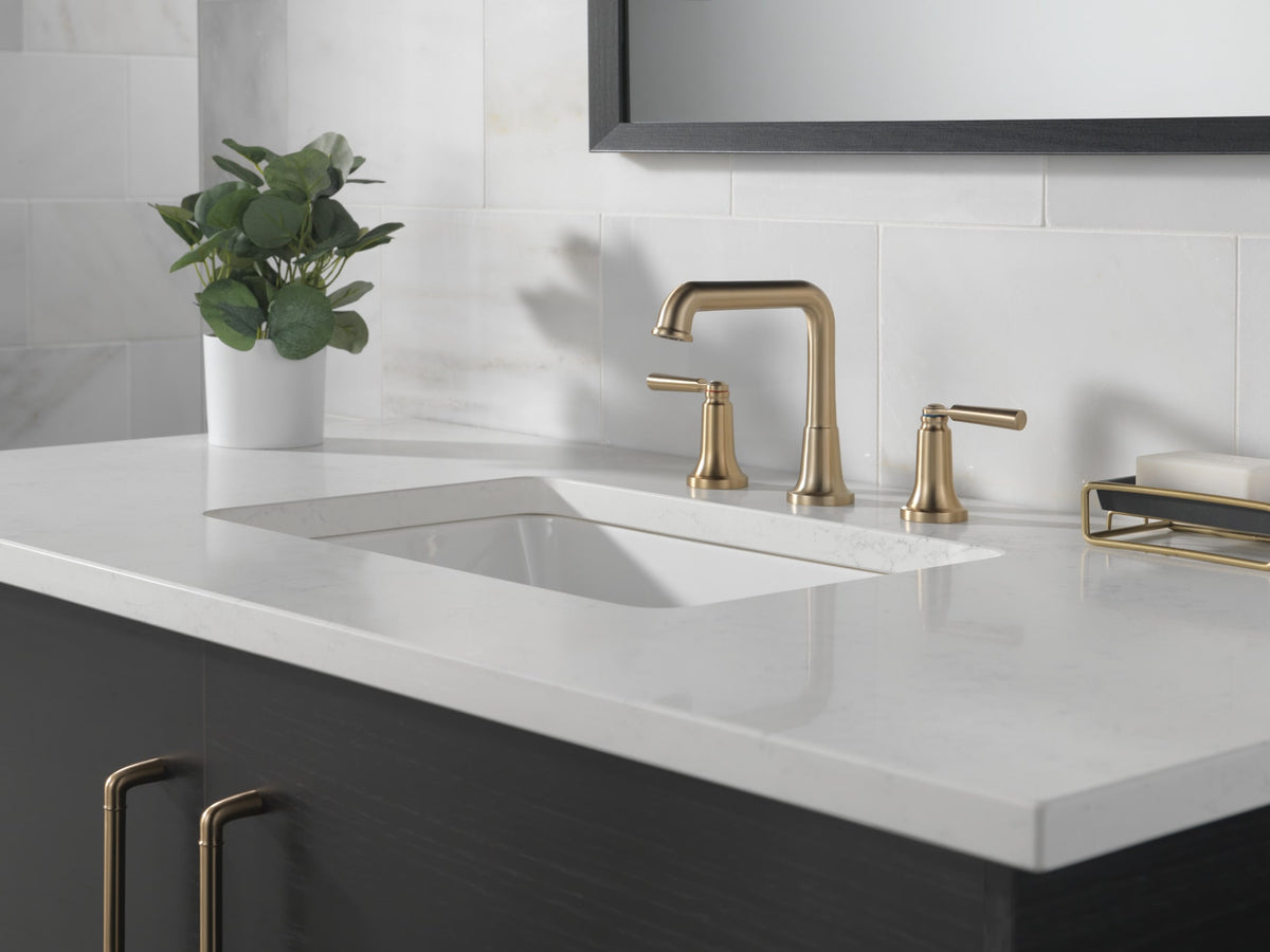 Delta Saylor® Two Handle Widespread Bathroom Faucet Champagne Bronze