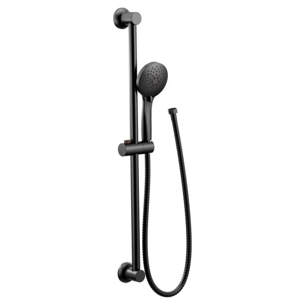 Moen 30 in. Eco-Performance Wall Bar with 5-Spray Handheld Shower in Matte Black