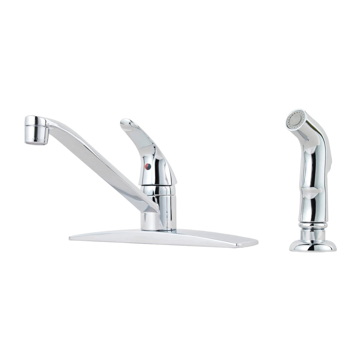 Pfister Faucets J134444C Pfirst Series Single-Handle Kitchen Faucet with Side Spray in Polished Chrome