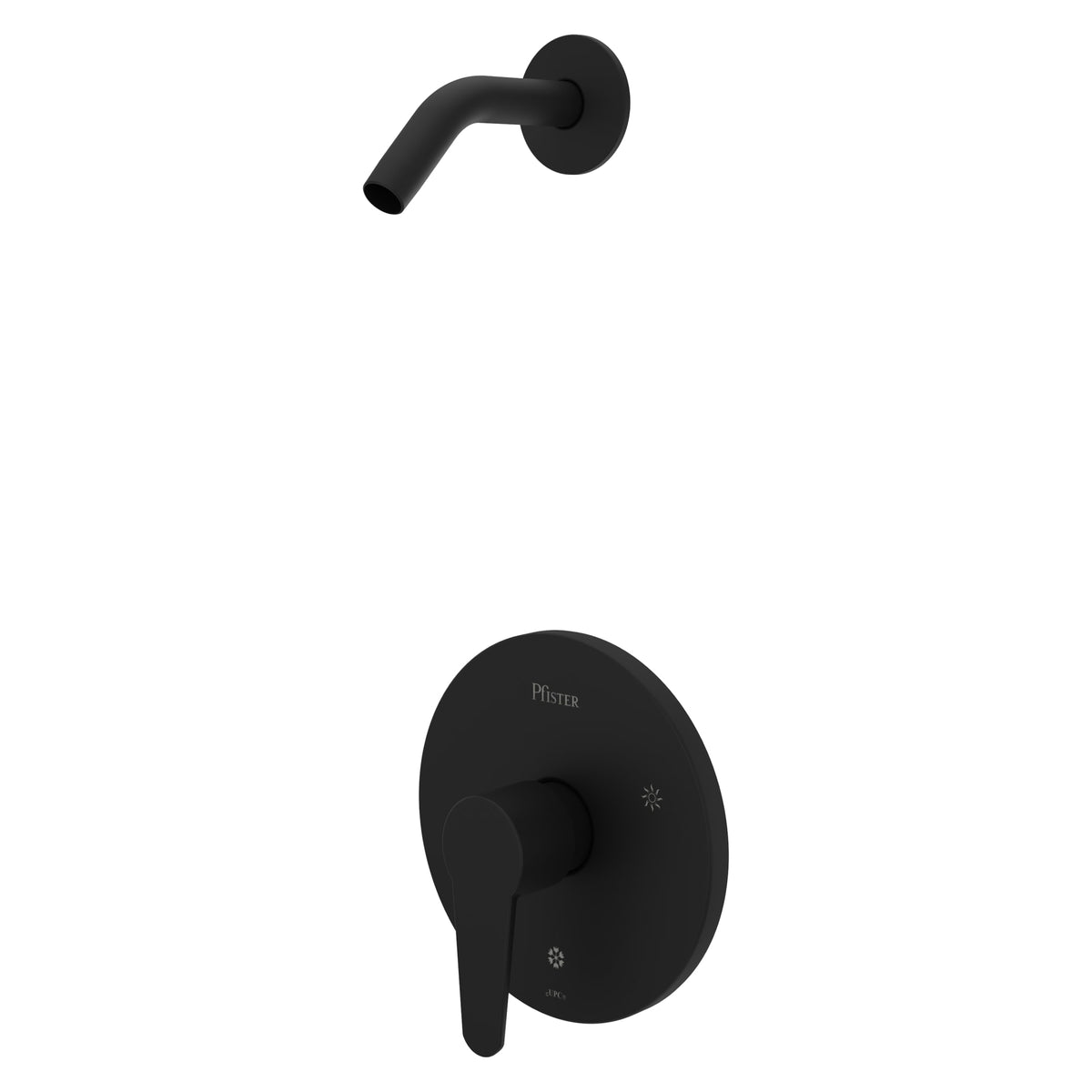 Pfister Faucets R89060B Pfirst Series Single-Handle Shower Trim Only Less Showerhead in Matte Black