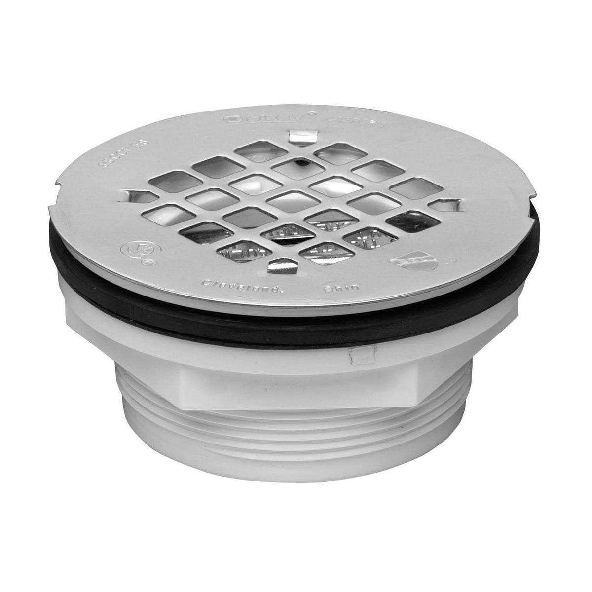 Oatey® 2 in. ABS No-Caulk Shower Drain with Round Plastic Strainer