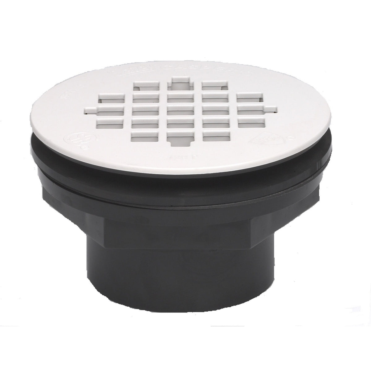 Oatey® 2 in. PVC Solvent Weld Shower Drain with Snap-In Plastic Strainer