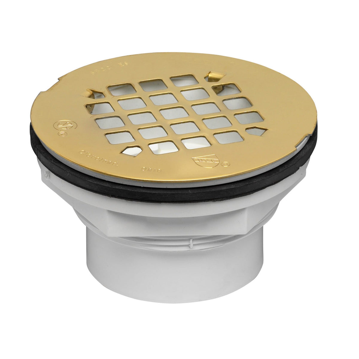 Oatey® 2 in. PVC Solvent Weld Shower Drain with Snap-In Stainless Steel Strainer