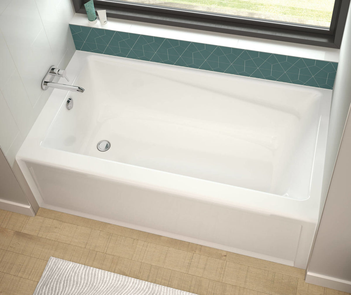 Maax Exhibit 6636 IFS Acrylic Alcove Right-Hand Drain Bathtub in White