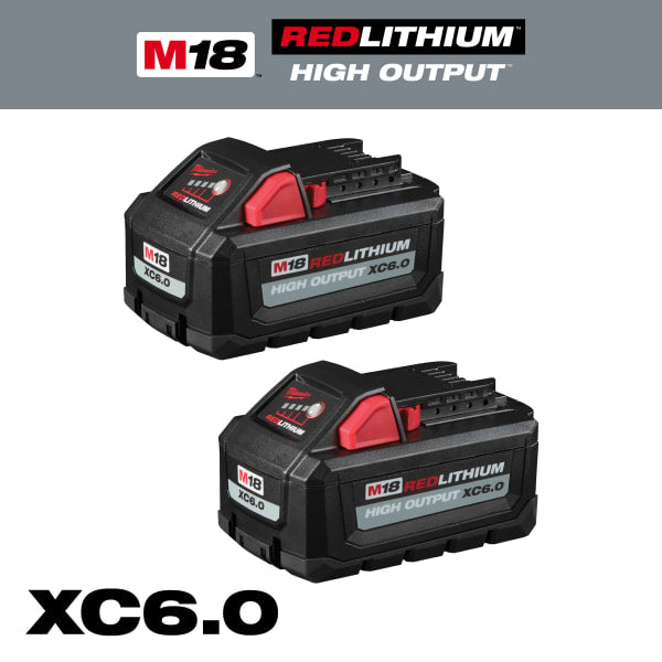 M18™ REDLITHIUM™ HIGH OUTPUT™ XC6.0 Battery Pack (2 Pack)