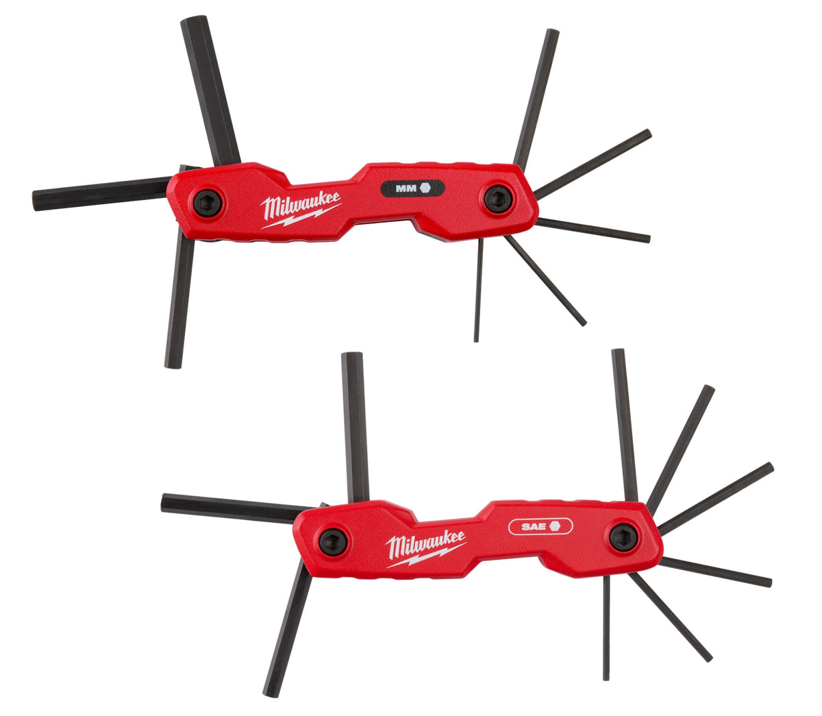 Milwaukee Tools 2 Piece 17-Key Folding Hex Key Sets - SAE/Metric