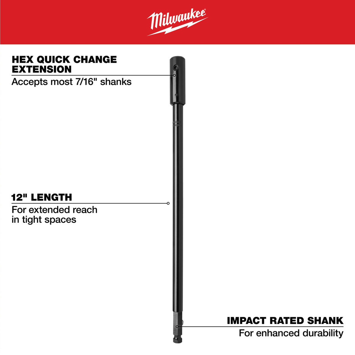 Milwaukee Tools Bit Extension 12"