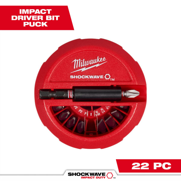 22 Piece SHOCKWAVE™ Impact Driver Bit Puck (PDQ)