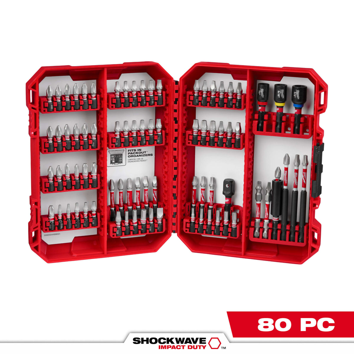 Milwaukee Tools 48-32-4094 80 Piece SHOCKWAVE™ Impact Duty Driver Bit Set