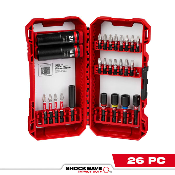 26 Piece SHOCKWAVE™ Impact Duty Drive and Fasten Set