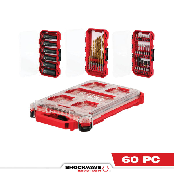 SHOCKWAVE™ Impact Duty 60 Piece Drill, Drive & Fasten with PACKOUT™