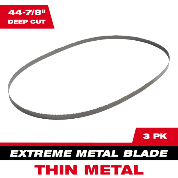 44-7/8" Extreme Thin Metal Deep Cut Band Saw Blade (3 Pack)