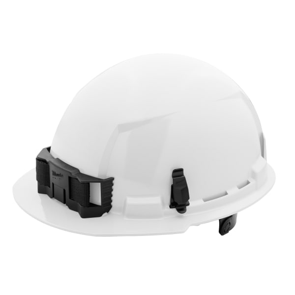 BOLT™ White Front Brim Hard Hat w/6pt Ratcheting Suspension (USA) - Type 1, Class E