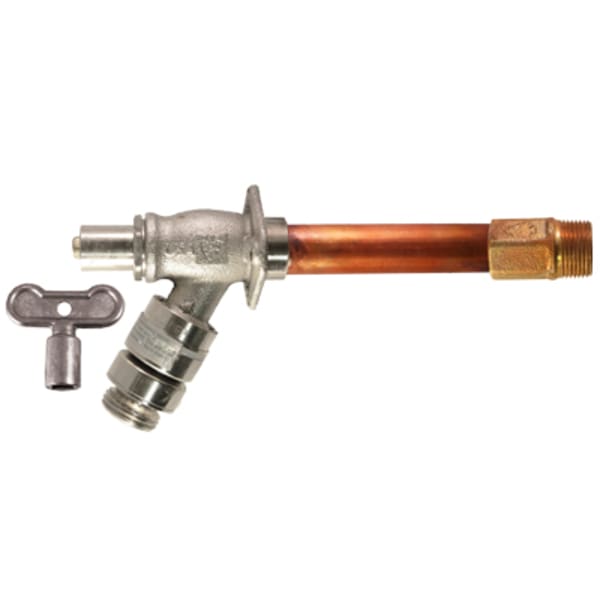 Self-Draining Anti-Siphon Frost-Proof Hydrant 1/2" FIP or 3/4" MIP Loose Key Lead Free 6"