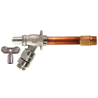 Arrowhead Brass 485-08LKLF Self-Draining Anti-Siphon Frost-Proof Hydrant 1/2" FIP or 3/4" MIP Loose Key Lead Free 8"