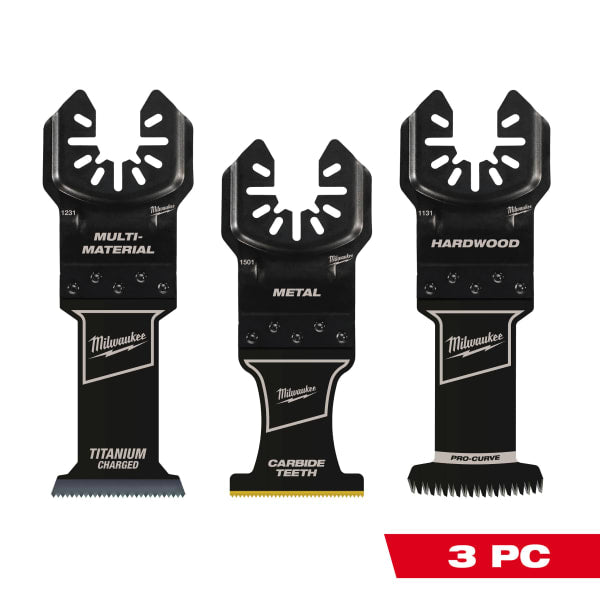 3 Piece Universal Fit Oscillating Multi-Tool Blade Set