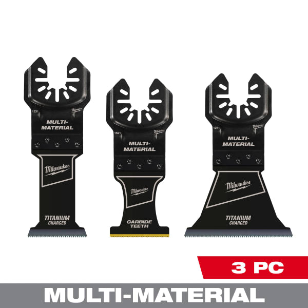 3 Piece Multi-Material Universal Fit Oscillating Multi-Tool Blade Set
