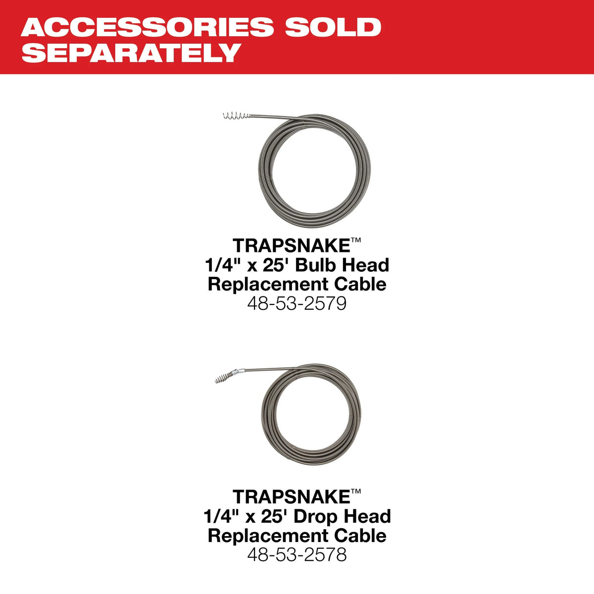Milwaukee Tools TRAPSNAKE™ 25’ Auger w/ CABLE DRIVE™