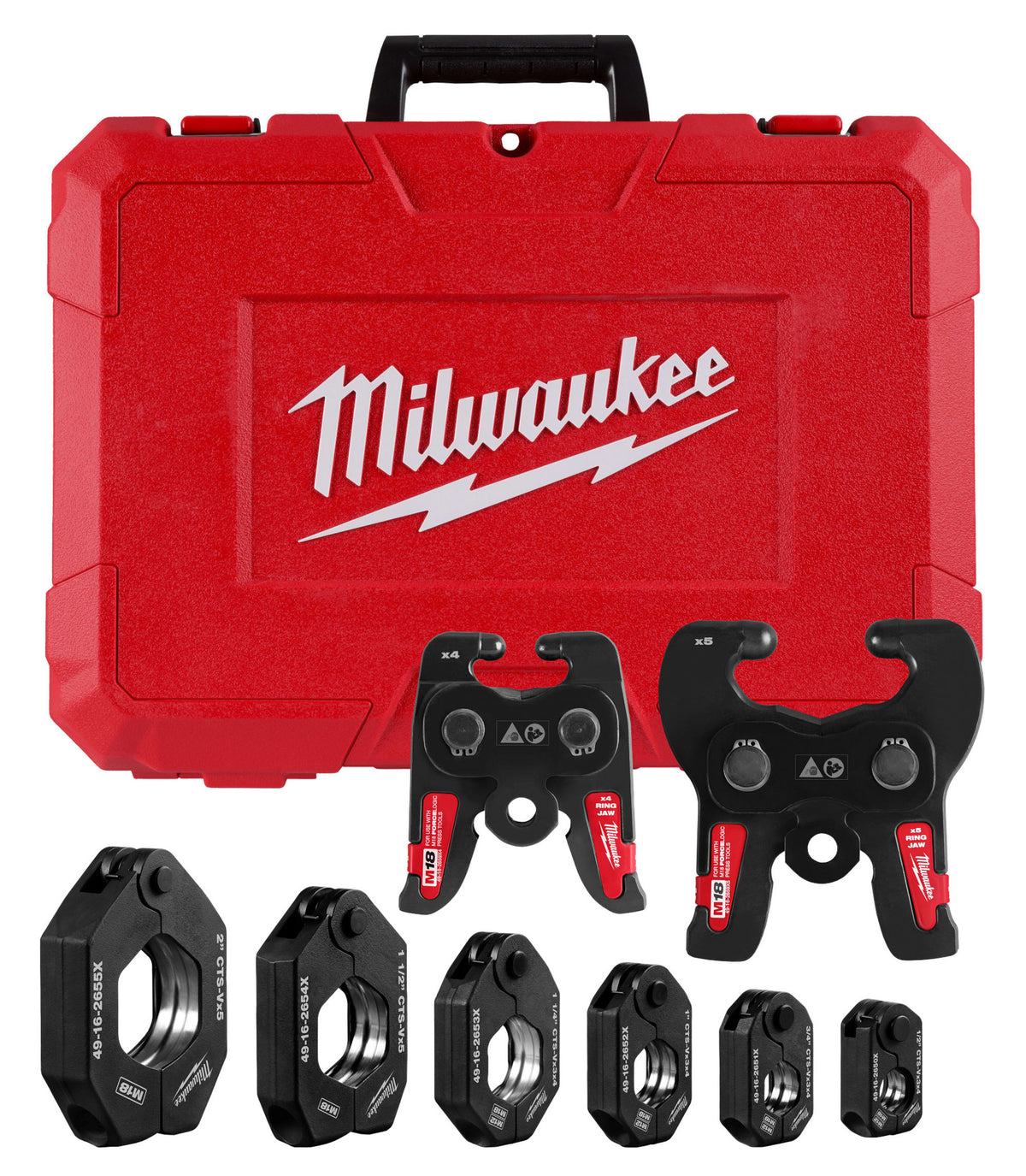 Milwaukee Tools 1/2" - 2" CTS-V Pivoting Press Ring Kit for M18™ FORCE LOGIC™ Press Tools