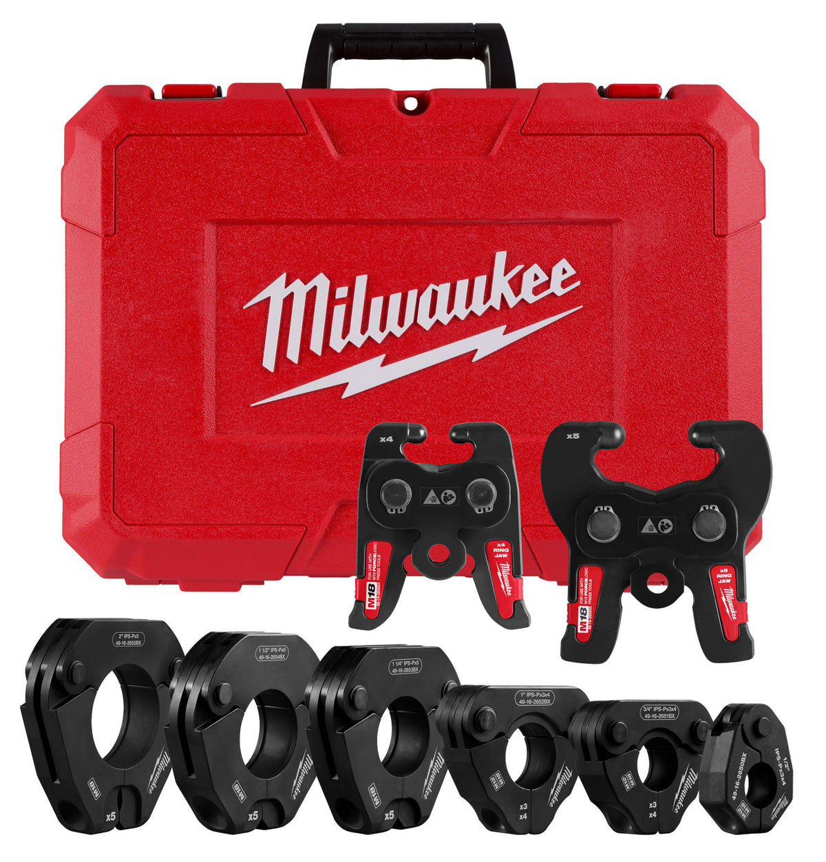 Milwaukee Tools 1/2" - 2" IPS-P Pivoting Press Ring Kit for M18™ FORCE LOGIC™ Press Tools