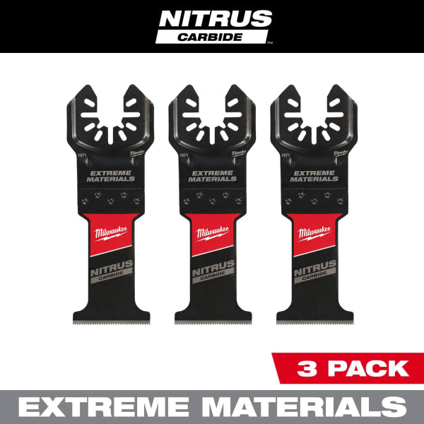 1-3/8" NITRUS™ Carbide Extreme Materials Universal Fit Oscillating Multi-Tool Blade (3 Pack)