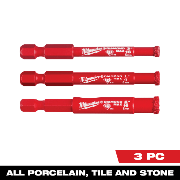 3 Piece DIAMOND MAX™ Hole Saw Bit Set