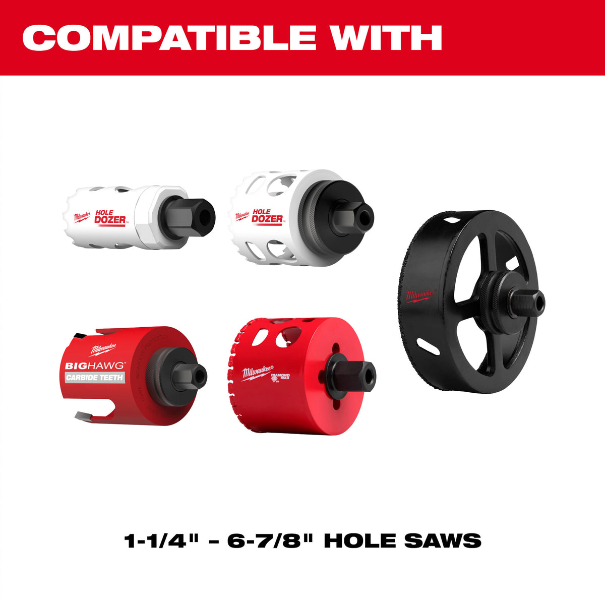Milwaukee Tools 2 Pack Large Thread Pin Adapters for QUIK-LOK™ Arbors