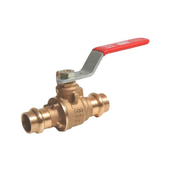 1" - (Press x Press) 5020 Bronze EzPress Full Port Ball Valve - Lead Free
