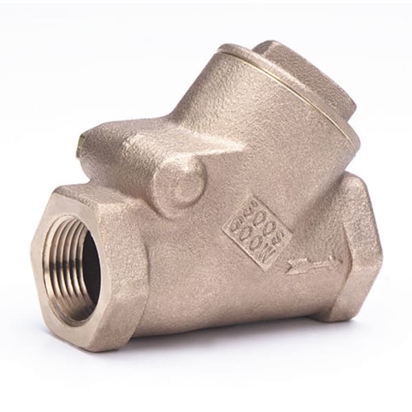 1/2" - FIP x FIP - Bronze  Check Valve - 300 SWP - 600 WOG, Horizonatal Swing, Bronze Seat