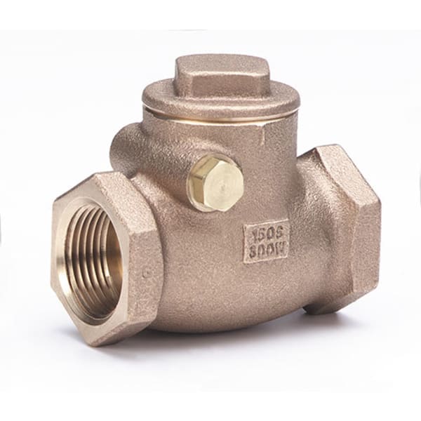 1" - FIP x FIP - Bronze  Check Valve - 150 SWP - 300 WOG, Horizonatal Swing, Bronze Seat, TFE Disc