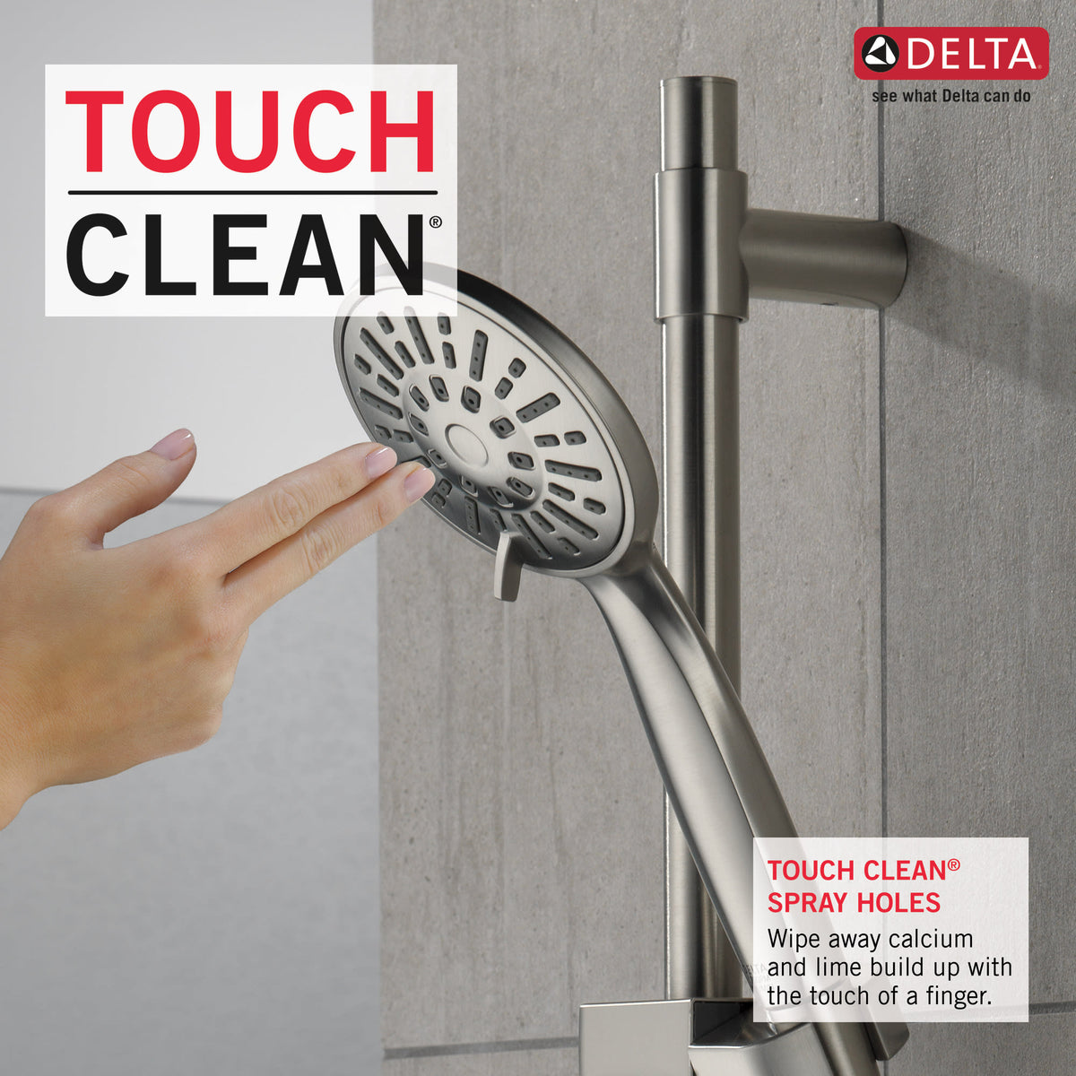 Delta Universal Handshower with Slide Bar 4S Stainless