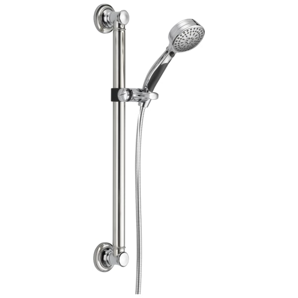 Delta Universal ActivTouch® 9-Setting Handshower with Traditional Slide Bar / Grab Bar Chrome
