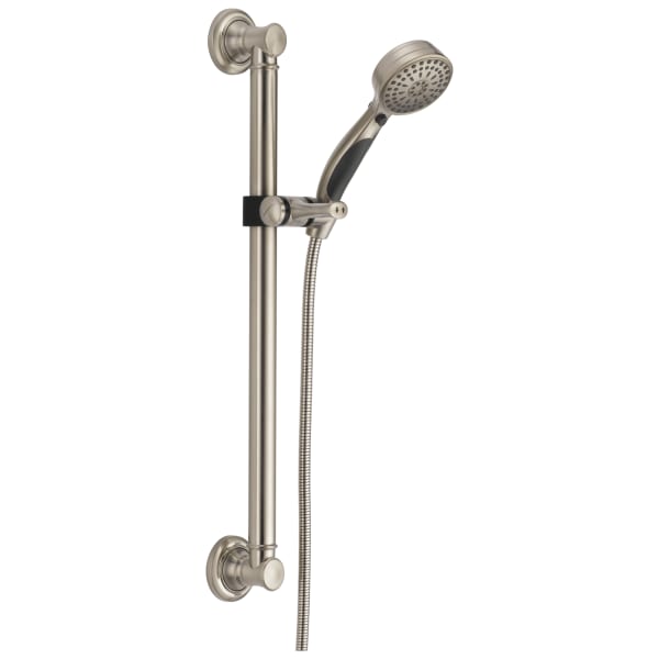Delta Universal ActivTouch® 9-Setting Handshower with Traditional Slide Bar / Grab Bar Stainless