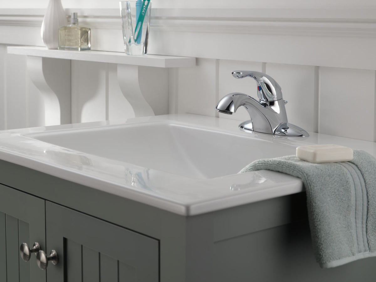 Delta Classic Single Handle Centerset Bathroom Faucet Chrome 520-MPU-DST