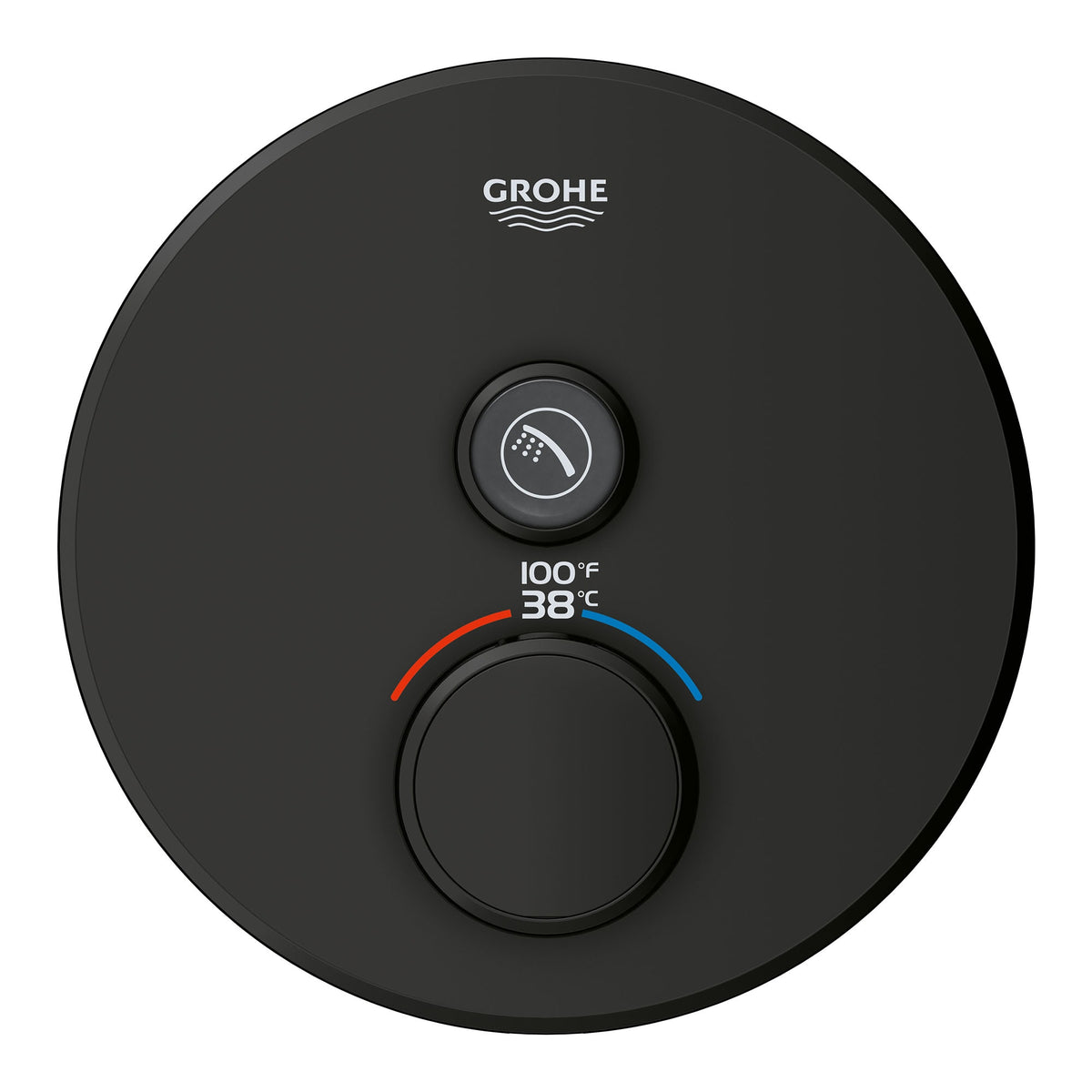 Grohe Single Function Thermostatic Valve Trim in MATTE BLACK