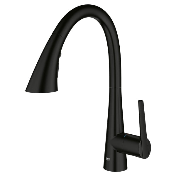 Single-Handle Pull Down Kitchen Faucet Triple Spray 1.75 GPM in MATTE BLACK