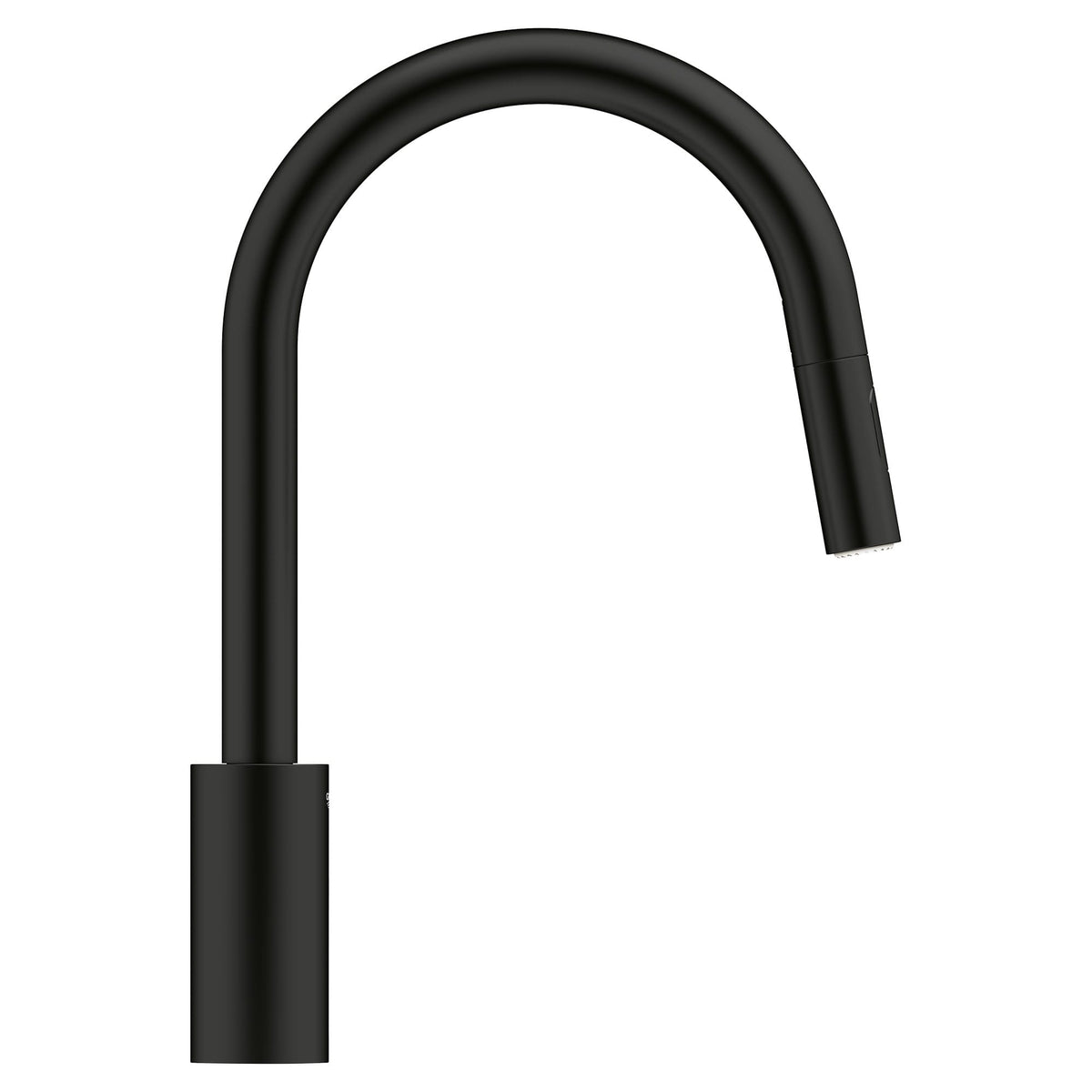 Grohe Concetto Single-Handle Pull-Down Kitchen Faucet Dual Spray 1.75 GPM in MATTE BLACK