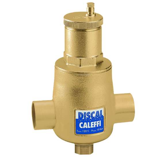 Caleffi 551028AC DISCAL Air Separator 1" Sweat with Expansion Tank Check Valve, 150 psi