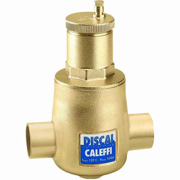 Caleffi 551035A DISCAL Air Separator 1-1/4" Sweat for Hydronic Systems, 150 psi