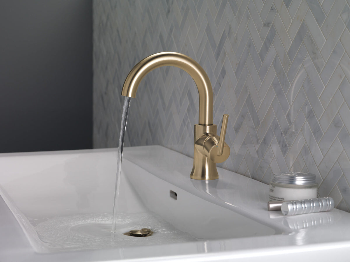 Delta 559HA-CZ-DST Trinsic® Single Handle High-Arc Bathroom Faucet Champagne Bronze