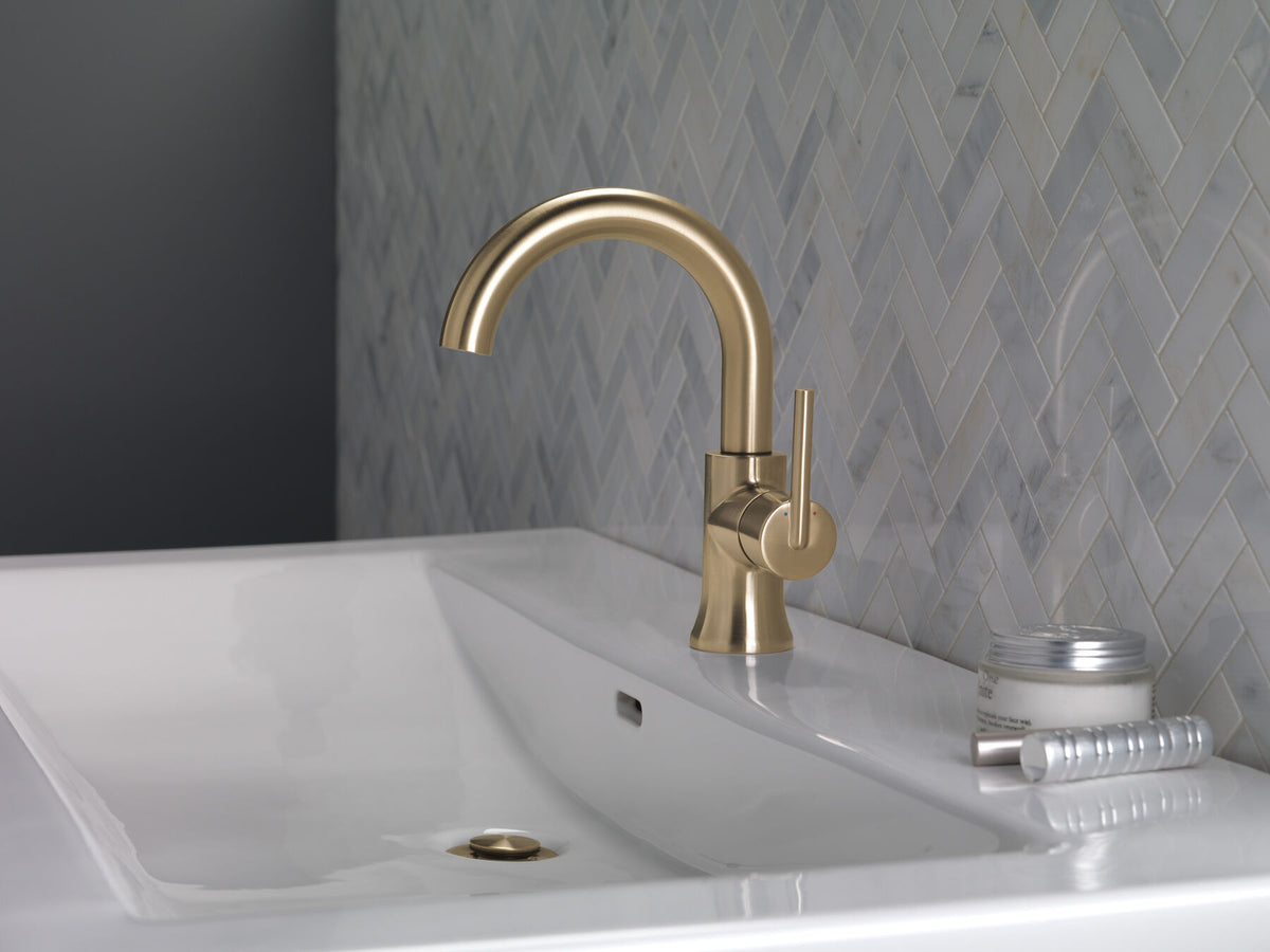 Delta 559HA-CZ-DST Trinsic® Single Handle High-Arc Bathroom Faucet Champagne Bronze